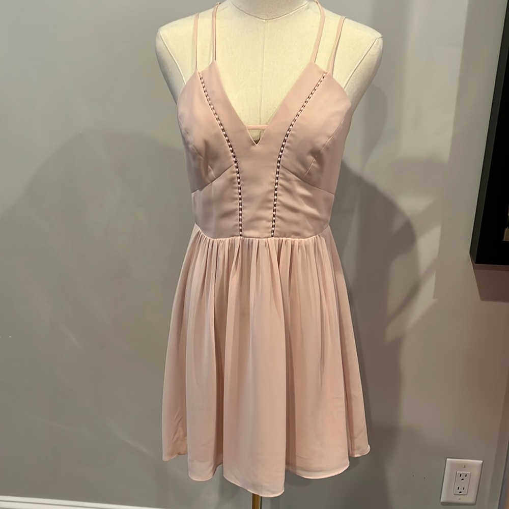 Blush mini dress